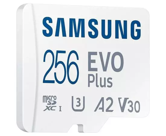 Карта памяти MicroSDXC 256Gb Class 10 UHS-I U3 + адаптер (SAMSUNG EVO PLUS) (MB-MC256KA/EU), фото 3