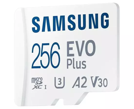 Карта памяти MicroSDXC 256Gb Class 10 UHS-I U3 + адаптер (SAMSUNG EVO PLUS) (MB-MC256KA/EU), фото 4