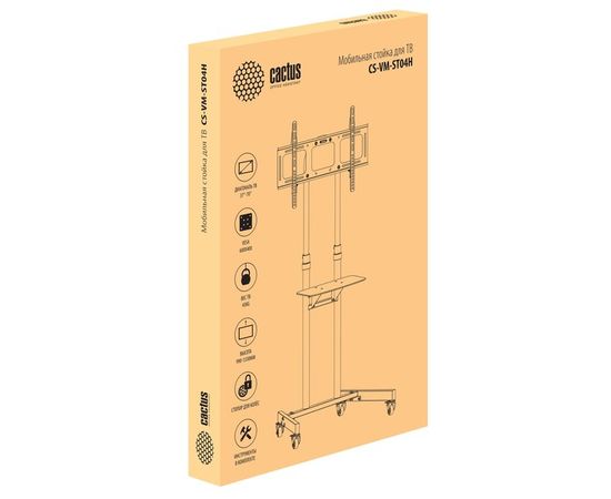 Мобильная стойка 37"-70" (Cactus, CS-VM-ST04H) черный, фото 4