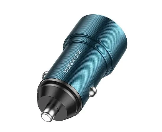 Автомобильное зарядное устройство Borofone BZ19A Wisdom, USB A, QC3.0 (18W), синий (6974443387445)