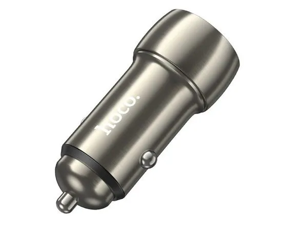 Автомобильное зарядное устройство HOCO Z48 Tough, USB C+C, QC3.0, PD(20W), серый (6931474794994), Цвет: Серый, фото 3