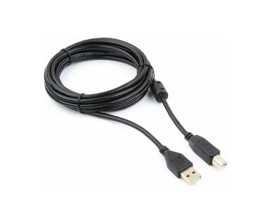 Кабель USB2.0 3m (Gembird) 1 фильтр, черный (CCF-USB2-AMBM-10)
