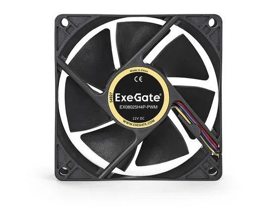 Exegate E08025H4P-PWM, 80x80x25 мм, гидродинамический подшипник, 4pin, PWM (EX283379RUS), фото 2