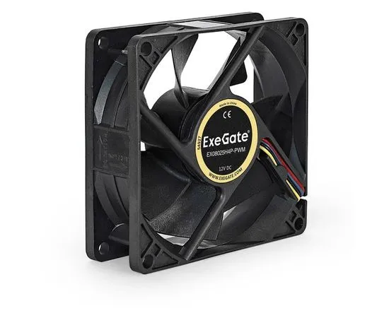 Exegate E08025H4P-PWM, 80x80x25 мм, гидродинамический подшипник, 4pin, PWM (EX283379RUS)