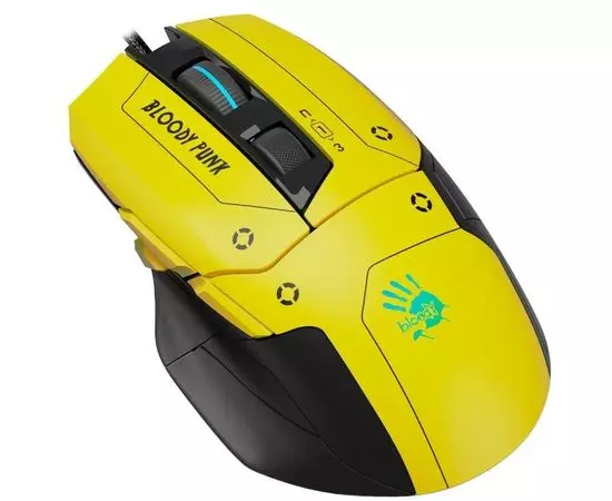 Мышь A4 Tech Bloody W70 MAX, желтый (W70 MAX (PUNK YELLOW))
