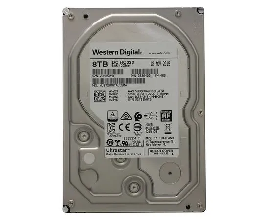 Жесткий диск WD Ultrastar SAS 8Tb DC HC320 (0B36400/0B36453) (HUS728T8TAL5204)