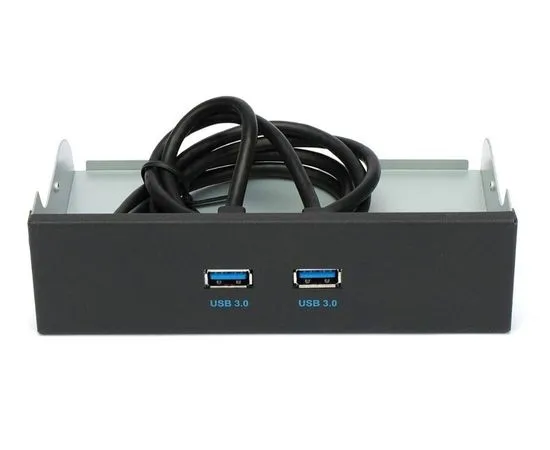 Панель лицевая FP5.25-USB3-2A в 5.25" отсек корпуса, 2*USB3.0 (Gembird)
