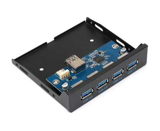 Панель лицевая FP3.5-USB3-4A в 3.5" отсек корпуса, 4*USB3.0 (Gembird), фото 2