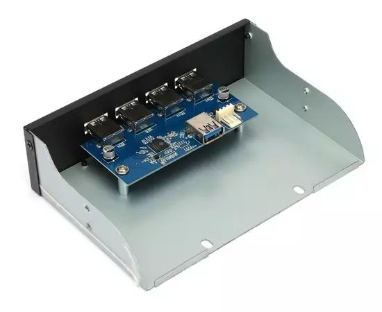 Панель лицевая FP5.25-USB3-4A в 5.25" отсек корпуса, 4*USB3.0 (Gembird), фото 3