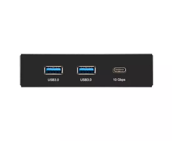 Панель лицевая U3H-616 в 3.5" отсек корпуса, 2*USB3.0 + 1*Type-C (Exegate) (EX295471RUS), фото 2