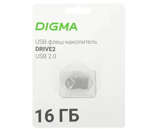 USB Flash-накопитель 16Gb (Digma, Drive2) Silver (DGFUM016A20SR), фото 2