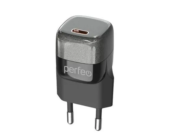 Зарядное устройство Perfeo I4650, USB C, PD (20W), черный, Цвет: Чёрный