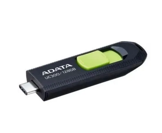 USB Flash-накопитель 128Gb USB 3.2 Type-C (ADATA, UC300) (ACHO-UC300-128G-RBK/GN), Цвет: Чёрный/Зелёный, фото 2