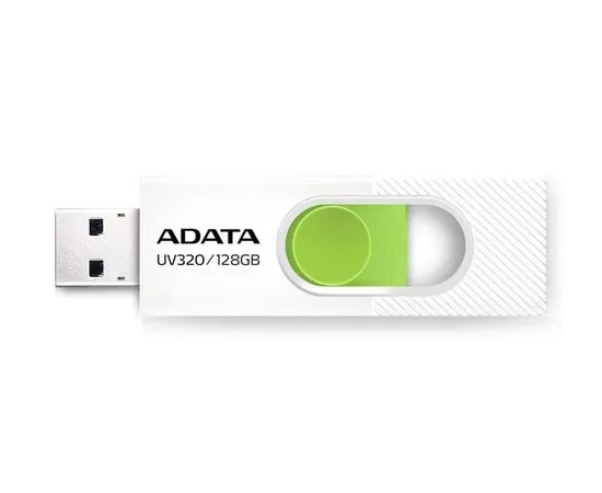 USB Flash-накопитель 128Gb USB 3.2 (ADATA, UV320) (AUV320-128G-RWHGN), Цвет: Бело-Зеленый