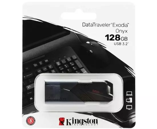 USB Flash-накопитель 128Gb USB 3.2 (KINGSTON, DataTraveler Exodia Onyx) (DTXON/128GB), фото 3