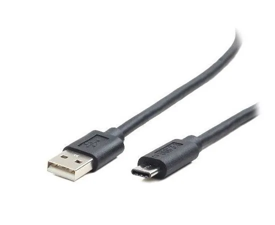 Кабель USB2.0 AM -> Type-C, 1m (Cablexpert) черный, пакет (CCP-USB2-AMCM-1M), фото 2