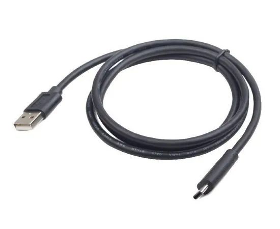 Кабель USB2.0 AM -> Type-C, 1m (Cablexpert) черный, пакет (CCP-USB2-AMCM-1M)