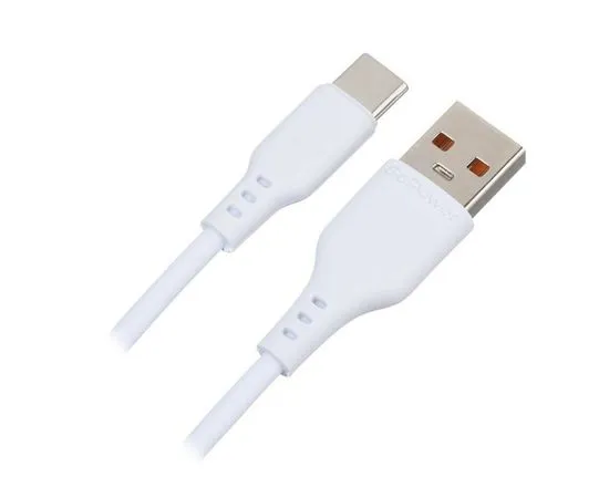 Кабель USB2.0 AM -> Type-C, 1m (GoPower) белый (00-00018565), фото 2