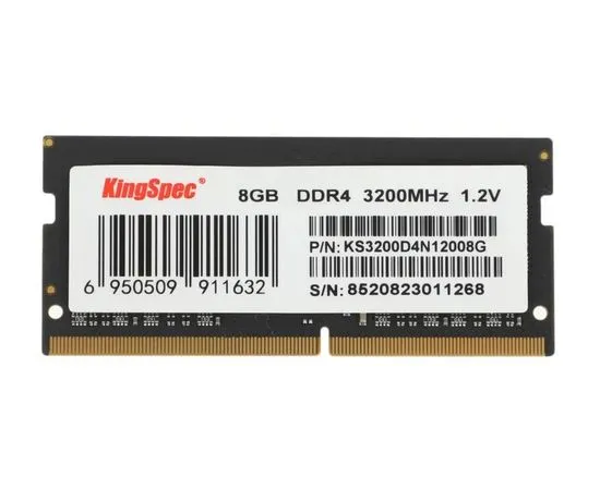 Оперативная память для ноутбука 8Gb DDR4-3200MHz (KingSpec) (KS3200D4N12008G)