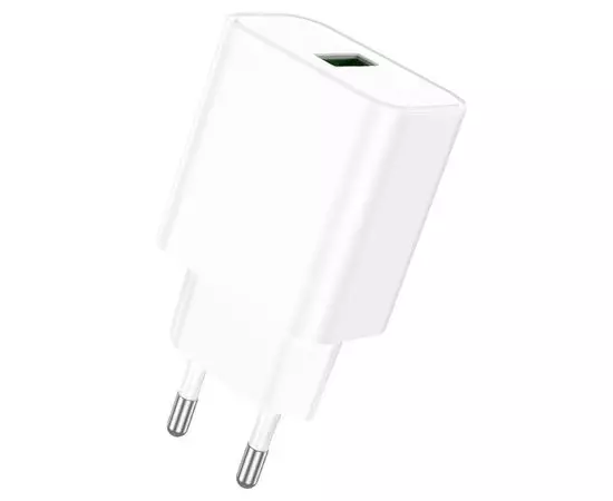 Зарядное устройство Borofone BA72A Spring, USB A, QC3.0 (18W), белый + каб. Type-C (6974443388596), Цвет: Белый