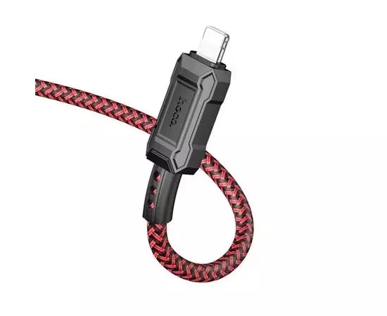 USB-кабель Type-C - Apple 8pin 1м. (HOCO) X94 Leader, PD 20W, оплетка, красный (6931474794215), фото 2