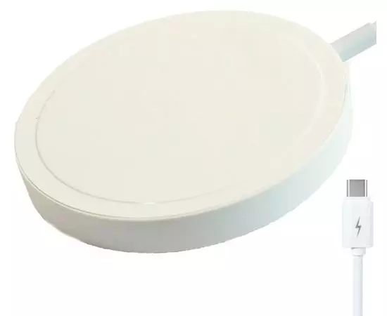 Беспроводное зарядное устройсво Borofone BQ23 Sufficient, Qi 15W, MagSafe, Type-C, белый (6941991105555)