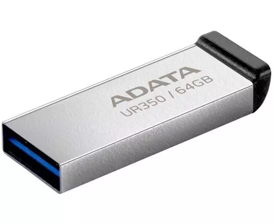 USB Flash-накопитель 64Gb USB 3.2 (ADATA, UR350), серебристый (UR350-64G-RSR/BK), фото 2
