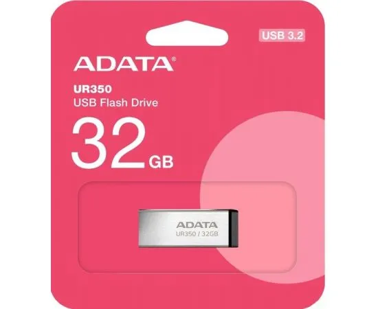 USB Flash-накопитель 32Gb USB 3.2 (ADATA, UR350), серебристый (UR350-32G-RSR/BK), фото 2