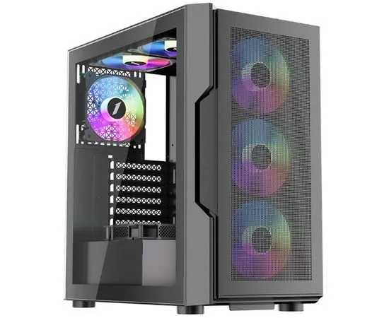 Корпус 1STPLAYER TRILOBITE T7-P Black, без БП (T7-P-BK-4F1)