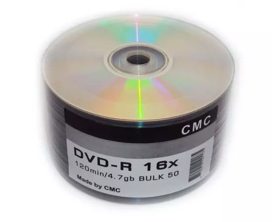 Диск DVD-R 4.7Gb CMC 16x Bulk 50pcs (цена за один диск) (CMCDVDRB50)