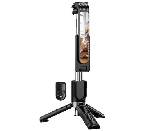 Монопод Borofone BY9 Streamer, Bluetooth, пульт управления, трипод, черный (6974443382914), фото 4