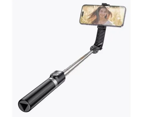 Монопод Hoco K20 Prior, Bluetooth, пульт управления, трипод, черный (6942007604116), фото 2