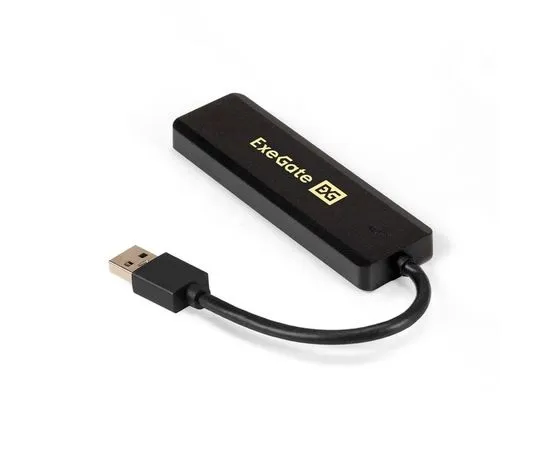 USB-разветвитель (хаб) USB3.0 -> USB3.0, 4 порта, ExeGate DUB-4P/1 черный (EX293980RUS), фото 2