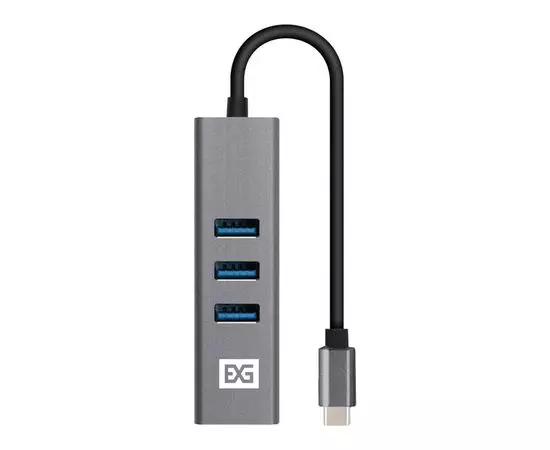 USB-разветвитель (хаб) USB Type-C -> USB3.0, 4 порта, ExeGate DUB-4TC черный (EX293987RUS), фото 3