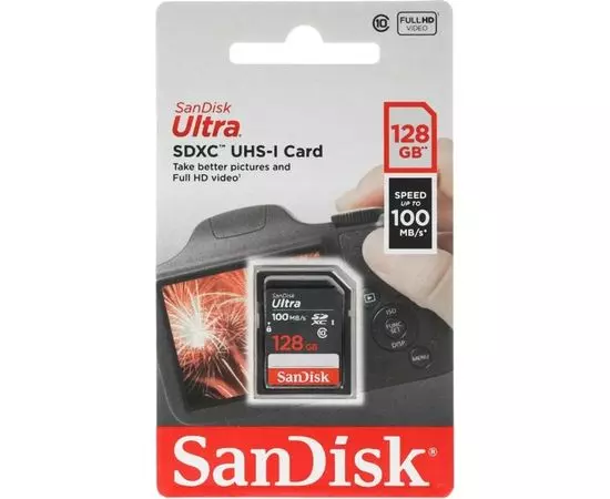 Карта памяти SDXC 128Gb Class 10 UHS-I Ultra (SanDisk) (SDSDUNR-128G-GN3IN), фото 2