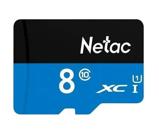 Карта памяти MicroSDHC 8Gb Class 10 UHS-I без адаптера (Netac P500) (NT02P500STN-008G-S)