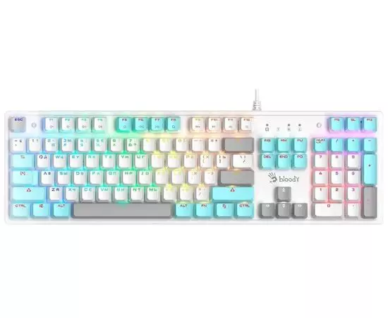 Клавиатура A4 Tech Bloody S510N, USB Multimedia Gamer LED, белый, Цвет: Белый
