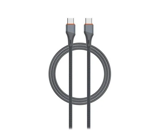 Кабель USB Type-C (M), PD 65W, 2m (LDNIO) LC632C, в оплетке, серый