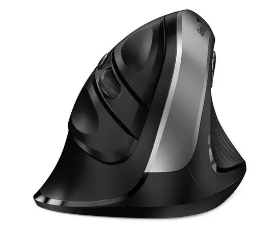 Мышь Genius 8520S, вертикальная, бесшумная, черный/серебристый (31030031401), Цвет: Чёрный/Серебристый, фото 2