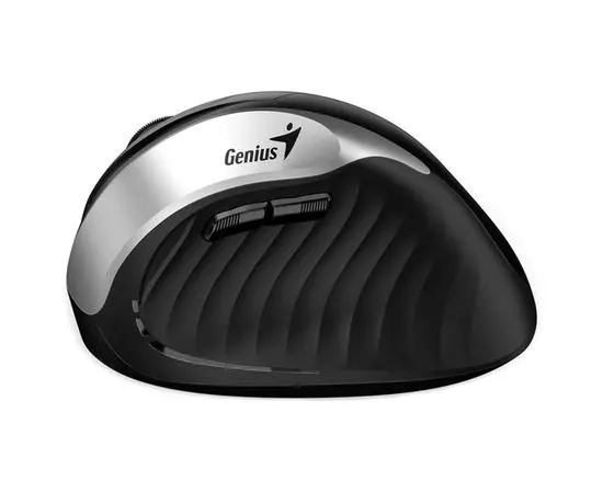 Мышь Genius 8520S, вертикальная, бесшумная, черный/серебристый (31030031401), Цвет: Чёрный/Серебристый, фото 4
