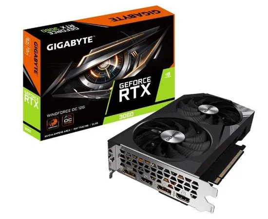 Видеокарта Gigabyte RTX3060 12GB GDDR6 (GV-N3060WF2-12GD), фото 5