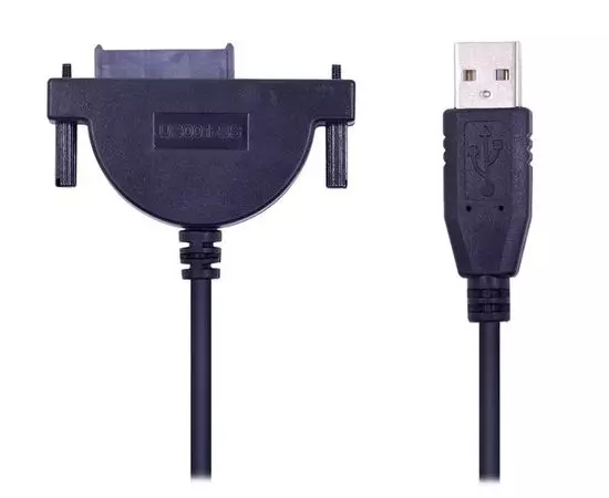 Переходник USB2.0 -> SATA DVD-RW, 0.28 м, черный, фото 2