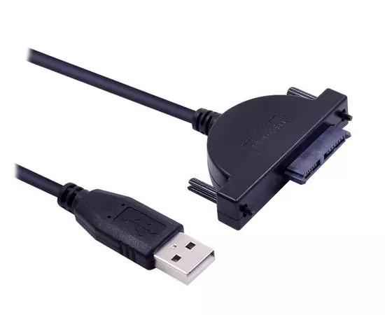 Переходник USB2.0 -> SATA DVD-RW, 0.28 м, черный, фото 3