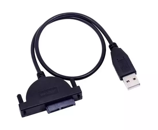 Кабель для подключения периферийных устройств USB 2.0 Type-A, 0.28 м, черный