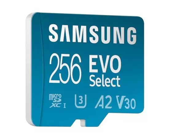 Карта памяти MicroSDXC 256Gb Class 10 UHS-I U3 + адаптер (SAMSUNG EVO Select) (MB-ME256KA), фото 3