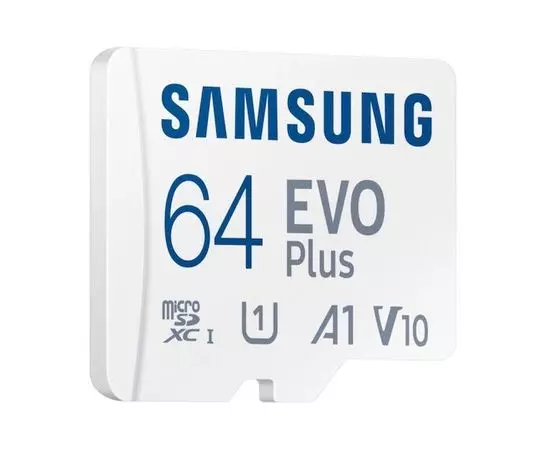 Карта памяти MicroSDXC 64Gb class 10 UHS-I U1 V10 A1 + адаптер (Samsung EVO Plus) (MB-MC64SA), фото 2