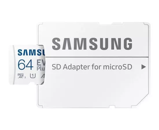 Карта памяти MicroSDXC 64Gb class 10 UHS-I U1 V10 A1 + адаптер (Samsung EVO Plus) (MB-MC64SA), фото 3