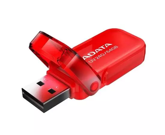 USB Flash-накопитель 64Gb (ADATA, UV240) Red (AUV240-64G-RRD), Цвет: Красный, фото 2
