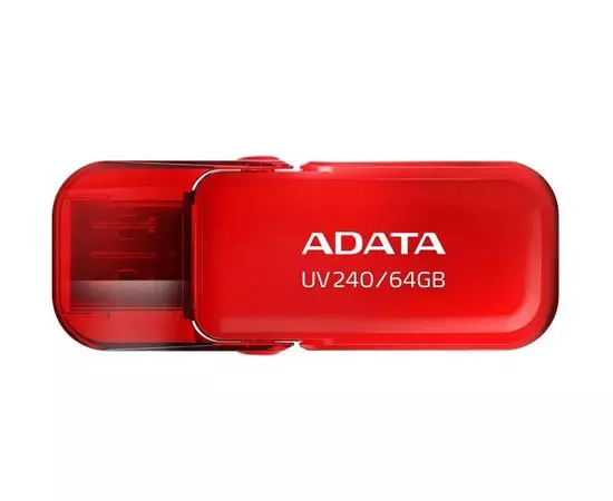 USB Flash-накопитель 64Gb (ADATA, UV240) Red (AUV240-64G-RRD), Цвет: Красный