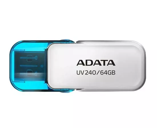 USB Flash-накопитель 64Gb (ADATA, UV240) White (AUV240-64G-RWH), Цвет: Белый